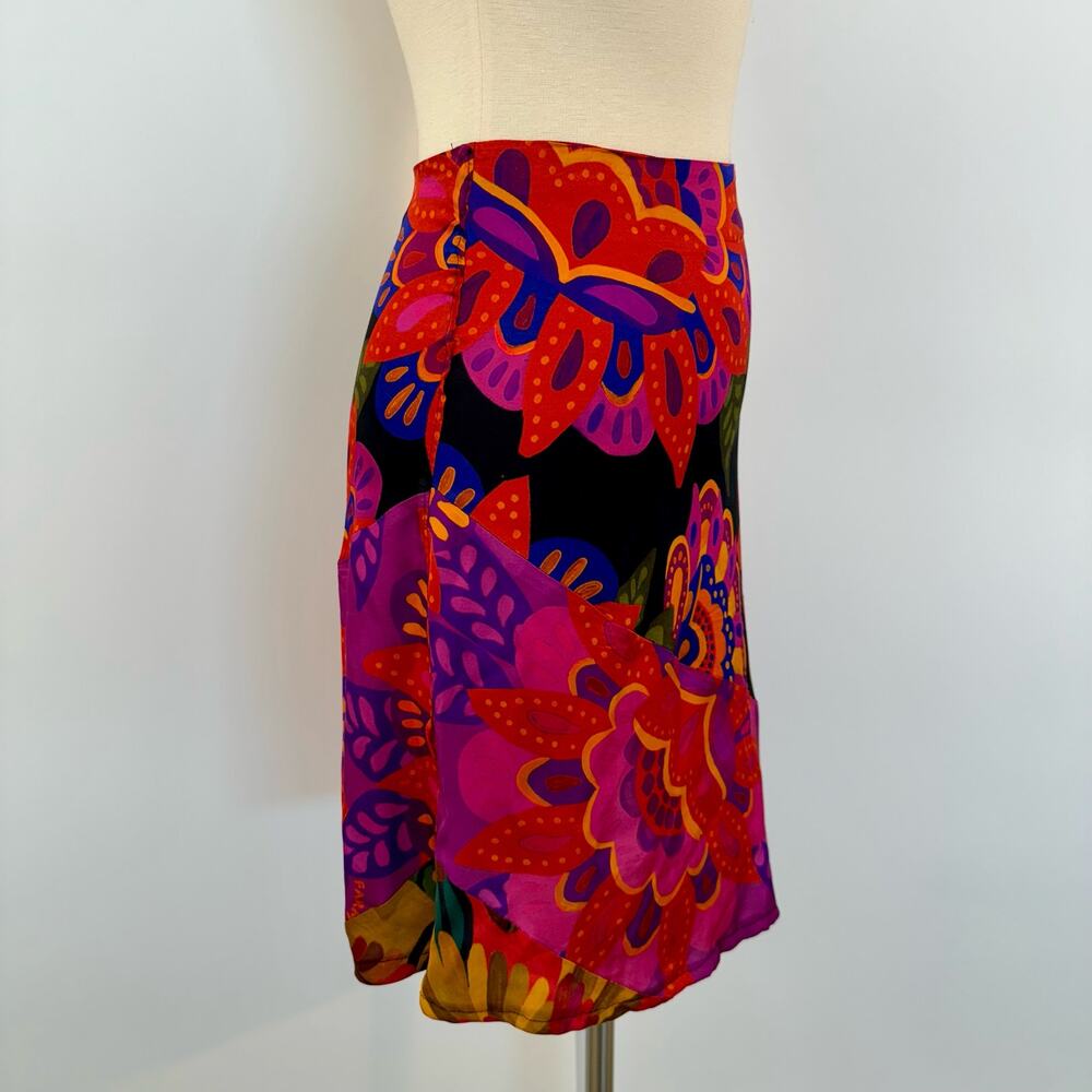Farm Rio Floral Multi-Color Mini Skirt A-Line XXS - Picture 4 of 9